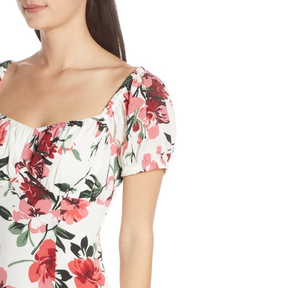 CHELSEA28 Floral Print Dolce Sweetheart Midi Dress - Picture 3 of 10